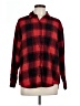 Old Navy 100% Cotton Plaid Red Long Sleeve Button-Down Shirt Size L - photo 1