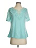 Unbranded Teal Short Sleeve Top Size S - photo 1