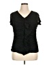 Alfani Black Short Sleeve Top Size 1X - photo 1