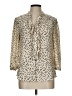 HD in Paris 100% Polyester Animal Print Ivory 3/4 Sleeve Blouse Size 10 - photo 1