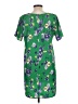 Everly 100% Polyester Floral Green Casual Dress Size L - photo 2
