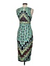 Mara Hoffman Graphic Teal Cocktail Dress Size M - photo 2