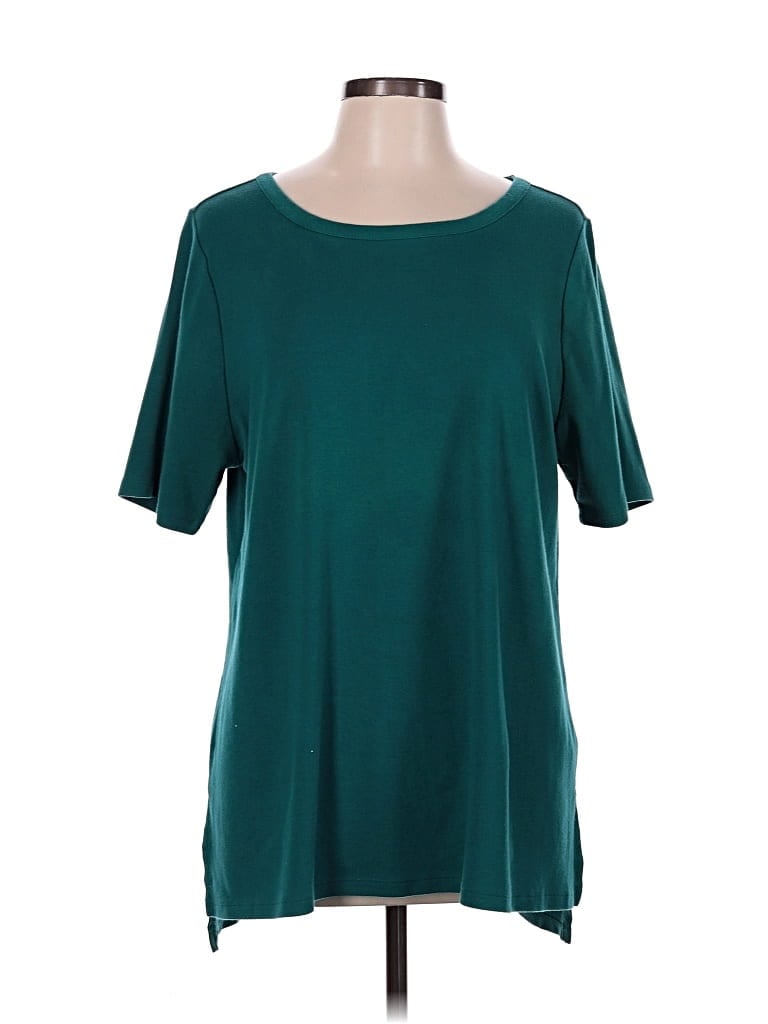 Pre-owned Lane Bryant Short Sleeve T-shirt In Teal
