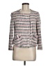 Zara Basic 100% Polyester Stripes Gray Blazer Size M - photo 1