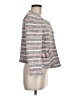 Zara Basic 100% Polyester Stripes Gray Blazer Size M - photo 4