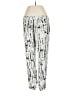 Parker 100% Silk Print White Silk Pants Size 4 - photo 2