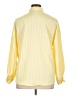 Unbranded 100% Polyester Stripes Yellow Long Sleeve Blouse Size XL - photo 2