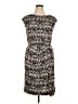 Tory Burch 100% Silk Animal Print Black Cocktail Dress Size XL - photo 1
