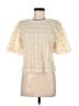 Sarah Hann 100% Nylon Ivory Short Sleeve Blouse Size M - photo 1