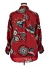 Madison 100% Polyester Paisley Red 3/4 Sleeve Blouse Size 2X - photo 2