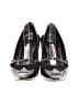 Manolo Blahnik Black Burgundy Heels Size EU 38 1/2 - photo 2