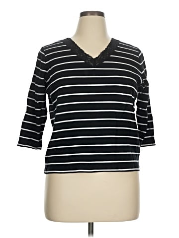 Chaps 3/4 Sleeve Top (view 1)