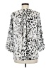 NYDJ 100% Polyester Animal Print Silver 3/4 Sleeve Blouse Size M - photo 2
