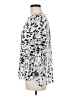 NYDJ 100% Polyester Animal Print Silver 3/4 Sleeve Blouse Size M - photo 5