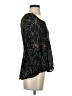 DR2 100% Rayon Floral Black 3/4 Sleeve Blouse Size S - photo 4
