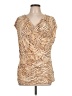 Rafaella Animal Print Tan Sleeveless Blouse Size L - photo 1