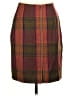 Chadwicks 100% Cashwool Plaid Brown Wool Skirt Size 6 (petite) - photo 2
