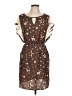 Wish 100% Polyester Stars Brown Casual Dress Size L - photo 1