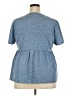 Shein Curve 100% Polyester Blue Short Sleeve Blouse Size 2X - photo 2