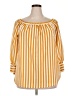 Say What? 100% Polyester Yellow 3/4 Sleeve Blouse Size 2X - photo 1