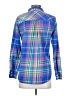 J.Crew 100% Cotton Plaid Blue Long Sleeve Button-Down Shirt Size 4 - photo 2