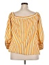 Say What? 100% Polyester Yellow 3/4 Sleeve Blouse Size 2X - photo 2