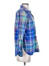 J.Crew 100% Cotton Plaid Blue Long Sleeve Button-Down Shirt Size 4 - photo 4