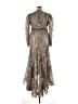 Mac Duggal 100% Polyester Metallic Silver Cocktail Dress Size 20 - photo 2