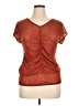 Dots Orange Short Sleeve Top Size XL - photo 1