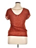 Dots Orange Short Sleeve Top Size XL - photo 2