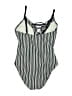 Unbranded Stripes Gray One Piece Swimsuit Size L - photo 2