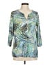 Cappagallo Teal 3/4 Sleeve Blouse Size M - photo 1