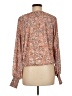 Evereve 100% Polyester Paisley Orange Long Sleeve Blouse Size M - photo 2