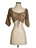 American Eagle Outfitters Brown 3/4 Sleeve Blouse Size XS - photo 1