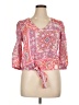 Willi Smith 100% Polyester Pink 3/4 Sleeve Blouse Size XL - photo 1