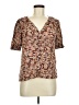 Daniel Rainn 100% Rayon Brown Short Sleeve Blouse Size M - photo 1