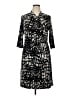 Coldwater Creek Print Black Casual Dress Size 14 - photo 1