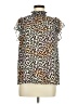 Sugarlips 100% Polyester Animal Print Brown Sleeveless Blouse Size M - photo 1