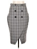Portmans Plaid Gray Formal Skirt Size 12 - photo 1