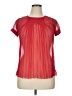 L'Agence Red Short Sleeve Blouse Size XL (4) - photo 1