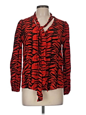 Rixo London Long Sleeve Silk Top (view 1)