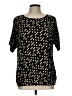Chico's Stars Black Short Sleeve Blouse Size Lg (2) - photo 1