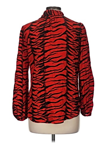 Rixo London Long Sleeve Silk Top (view 2)