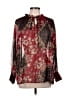 RD & KoKo Paisley Burgundy Long Sleeve Blouse Size L - photo 1