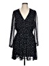 Mi ami 100% Polyester Polka Dots Black Cocktail Dress Size L - photo 1