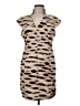 AKRIS 100% Silk Animal Print Tan Casual Dress Size 8 - photo 1