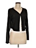 Shein 100% Polyester Black Long Sleeve Blouse Size 6 - photo 1