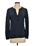 Vineyard Vines 100% Silk Blue Long Sleeve Silk Top Size 4 - photo 1