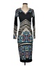 Fire Los Angeles 100% Polyester Graphic Blue Cocktail Dress Size S - photo 1