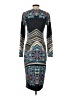 Fire Los Angeles 100% Polyester Graphic Blue Cocktail Dress Size S - photo 2